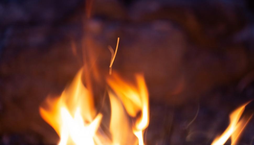Free Image of A close up of a fire 