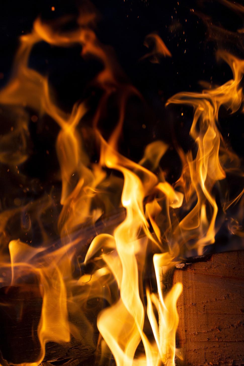 Free Image of A fire flames on a black background 