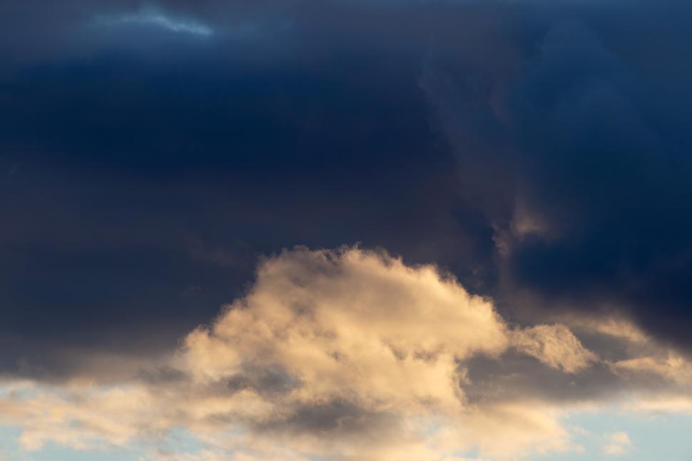 Free Image of A cloudy sky with dark clouds 