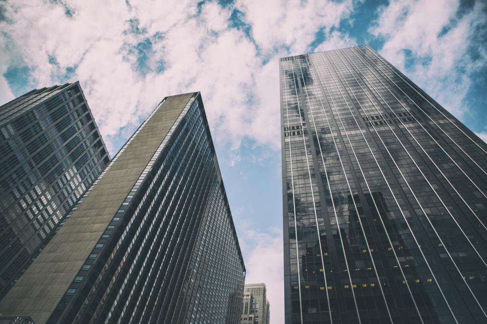 Free Image of A group of tall buildings 