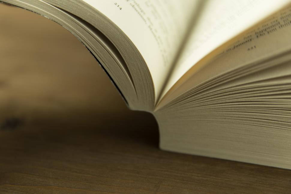 Free Image of A close up of an open book 