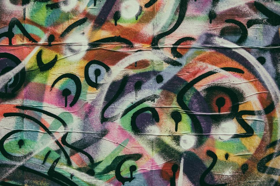 Free Image of A colorful graffiti on a wall 