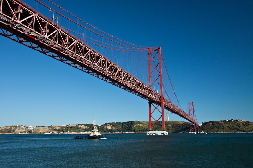 Free Image of A red bridge over water 