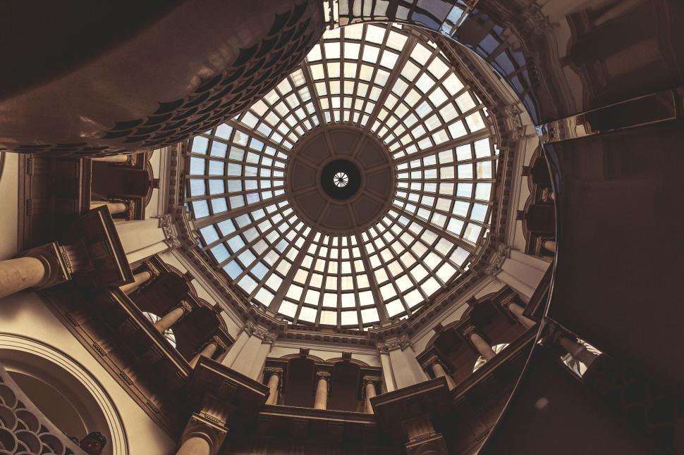 Free Image of A glass dome with a skylight 