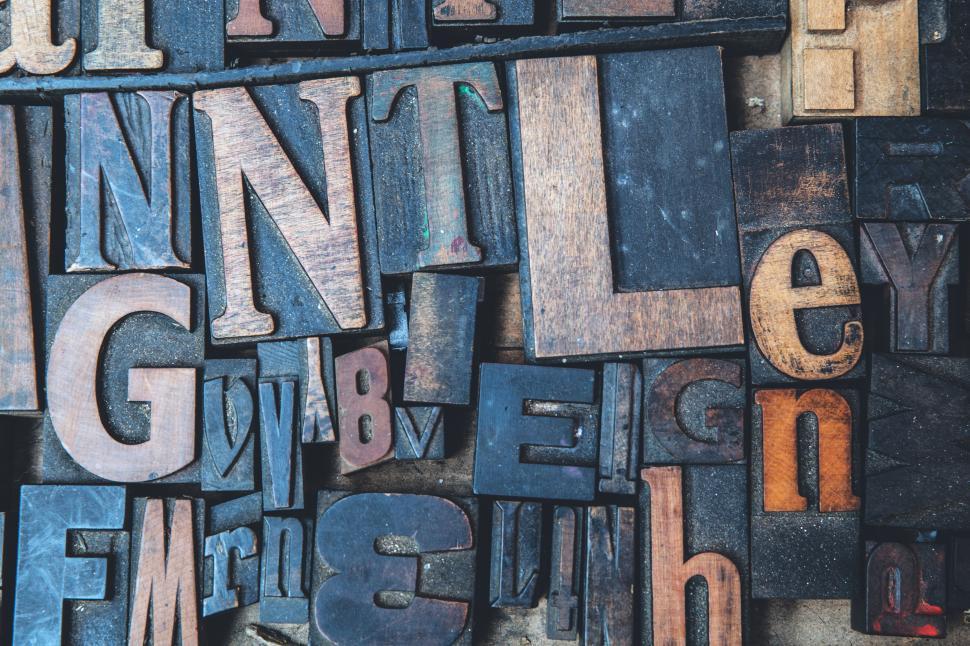 Free Image of A group of wooden letters 