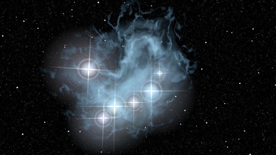 Free Image of Abstract illustration of nebula against starry background 