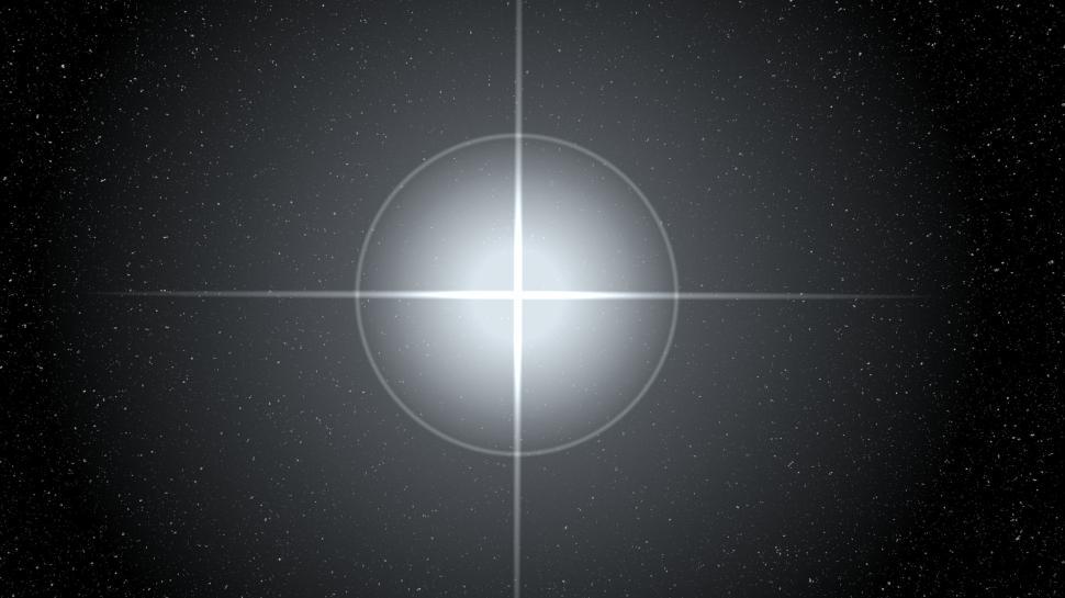 Free Image of Abstract illustration of big star against starry background 