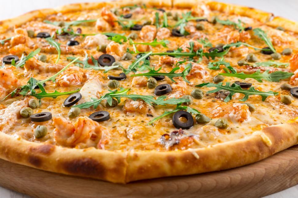 Free Image of Close Up of a Pizza on a Table 
