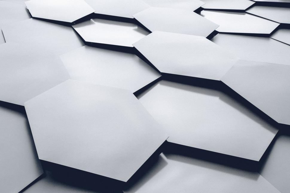 Free Image of A close up of hexagons 