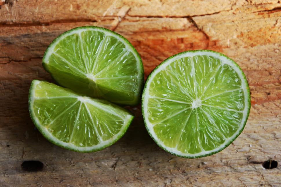 Free Image of A lime cut in half 