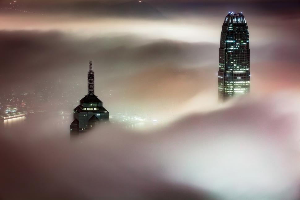 Free Image of Hong Kong City Clouds Free Stock Photo 