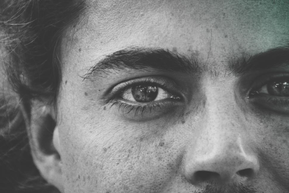 Free Image of A close up of a man s eye 