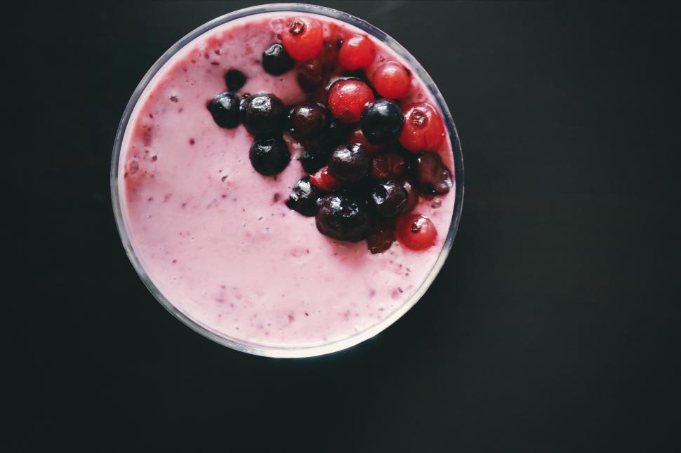 Free Image of A bowl of fruit smoothie 