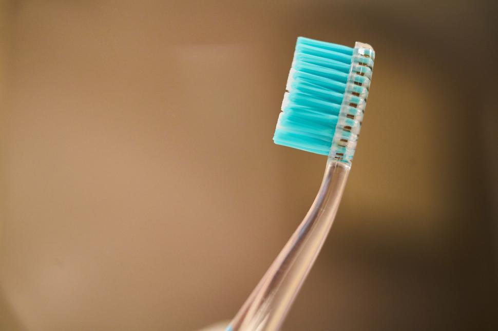 Free Image of A close up of a toothbrush 