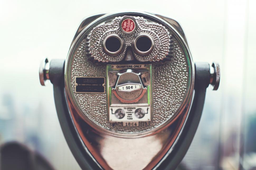 Free Image of A coin operated binoculars with two holes 
