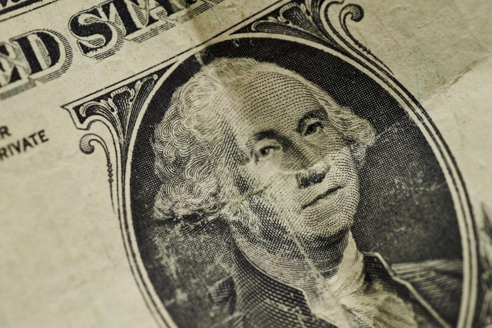 Free Image of A close up of a dollar bill 