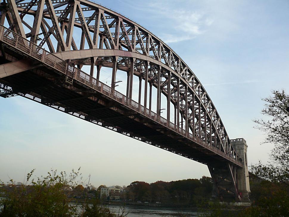 Free Image of Large Bridge Spanning Over Body of Water 