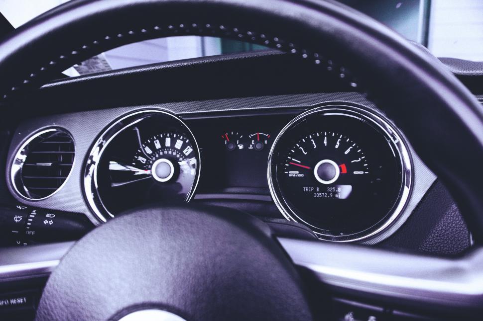 Free Image of A close up of a car dashboard 
