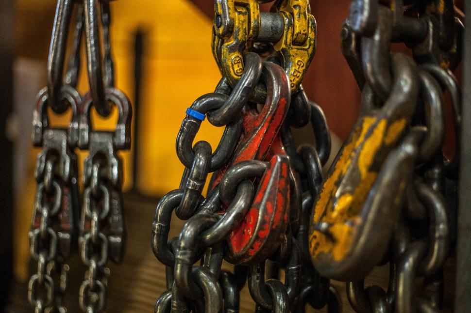 Free Image of A close up of chains 