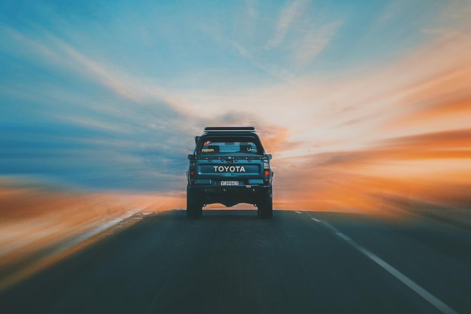 Free Image of Truck Car on Road Free Stock Photo 