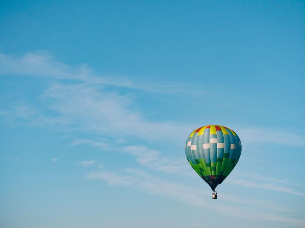 Free Image of A hot air balloon in the sky 