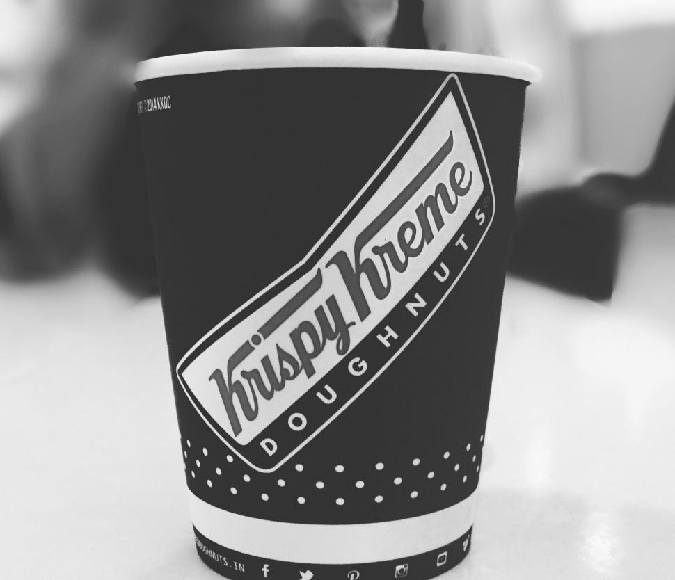 Free Image of A black and white photo of a cup 