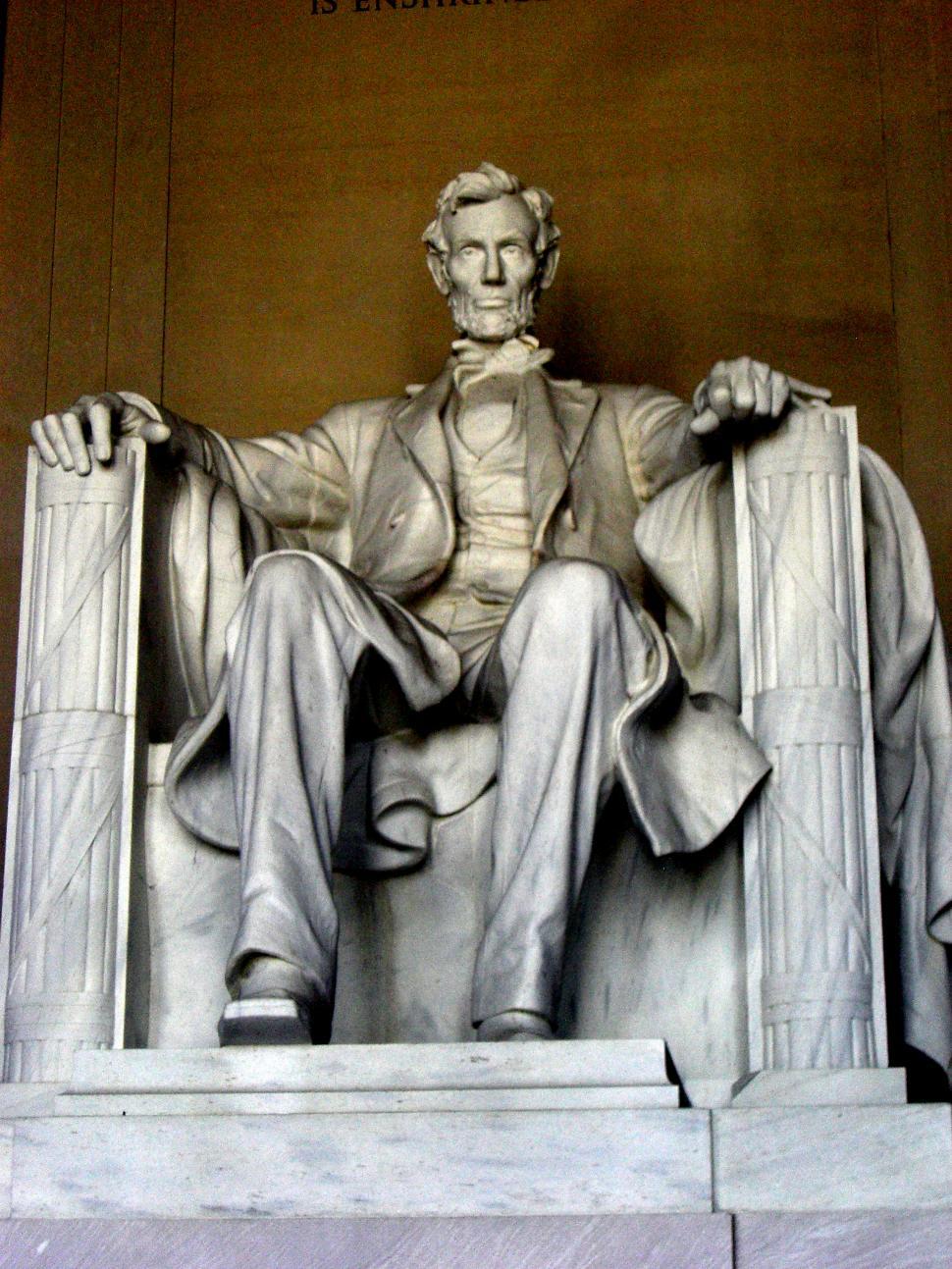 Free Image of Statue of Abraham Lincoln at the Lincoln Memorial 