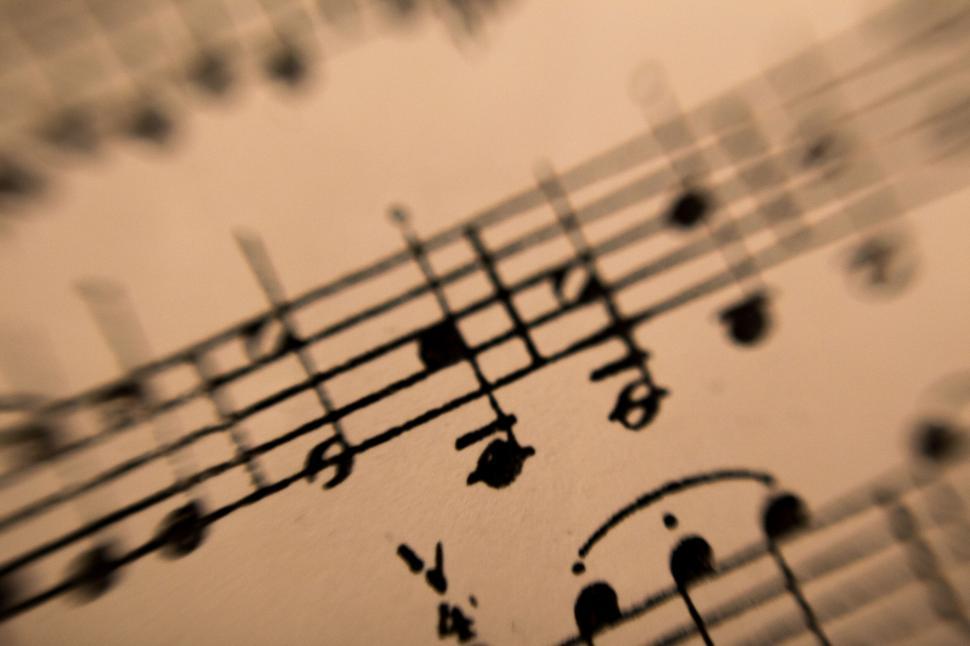 Free Image of A close up of a sheet of music 