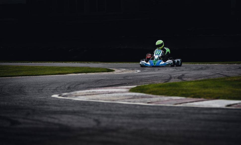 Free Image of A person on a go kart 
