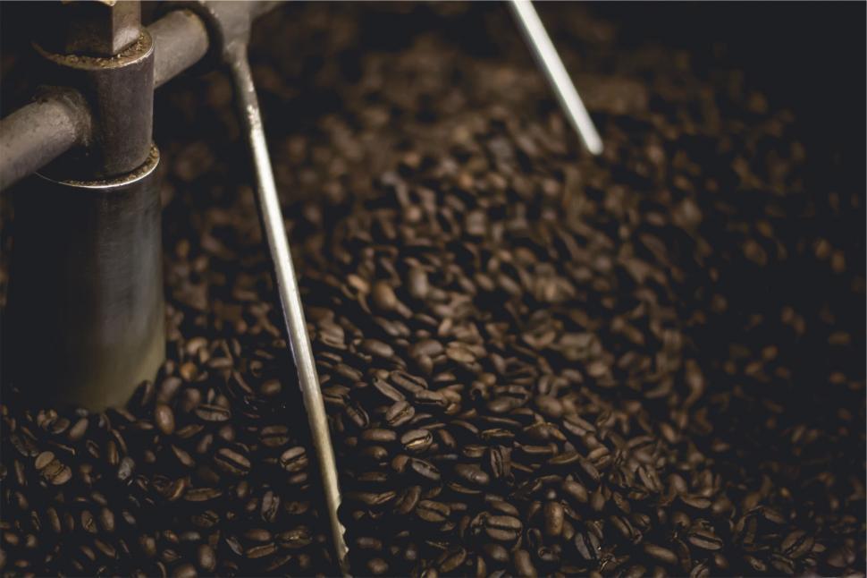 Free Image of A coffee beans in a machine 