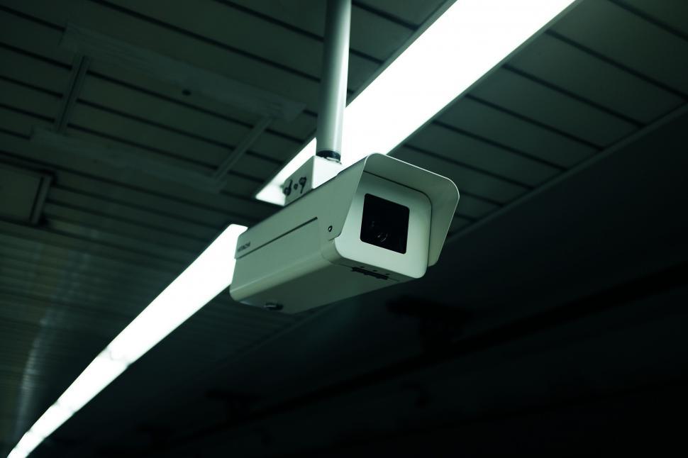 Free Image of A white camera from a ceiling 