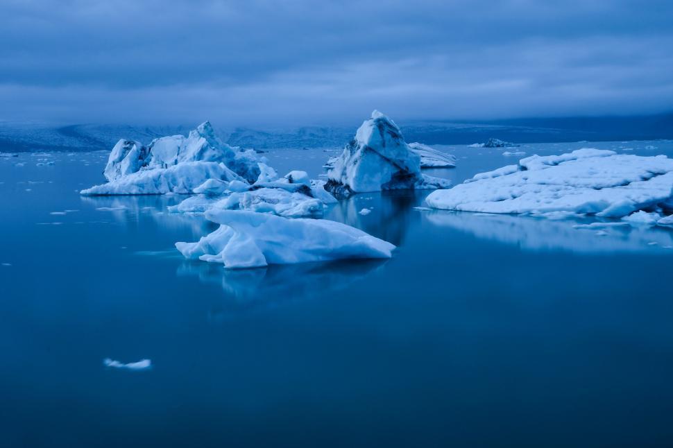 Free Image of Icebergs in the water 