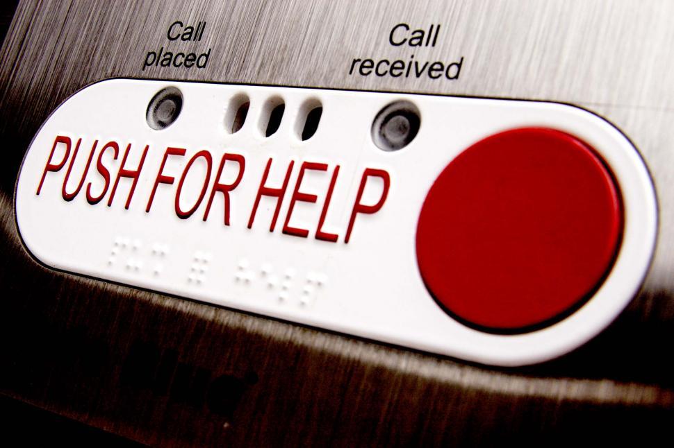 Free Image of Push for Help call Button 