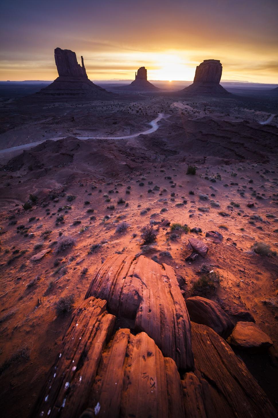 Free Image of A group of rock formations in a desert 