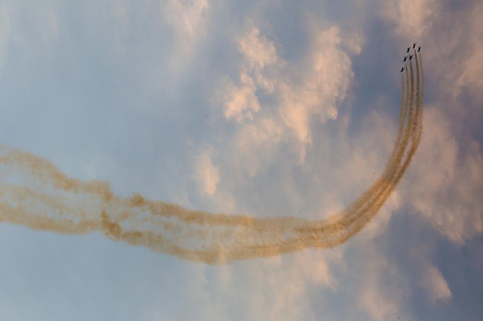 Free Image of A plane flying in the sky 