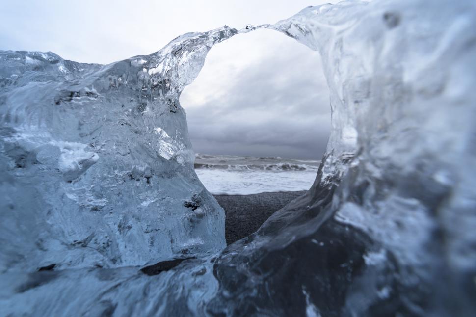 Free Image of A close up of an ice formation 