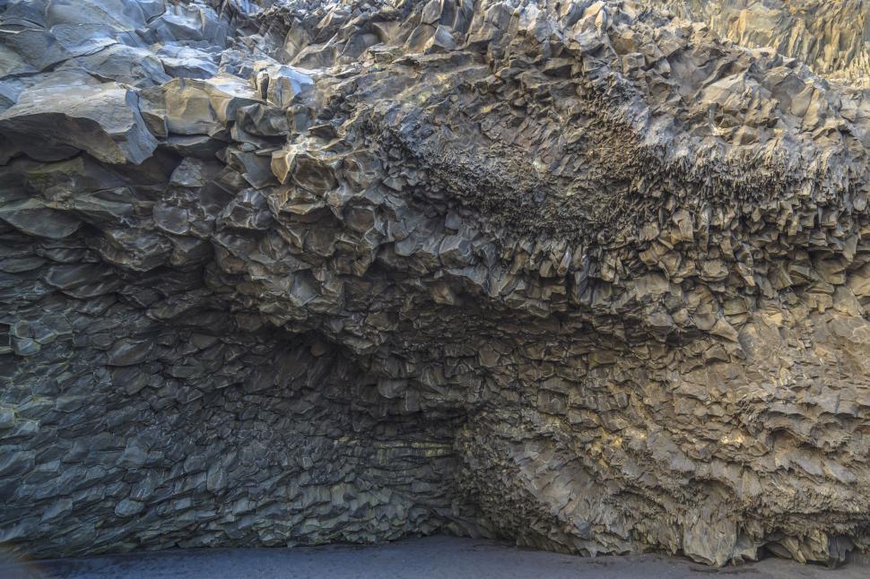 Free Image of A rock formation with many layers of rock 
