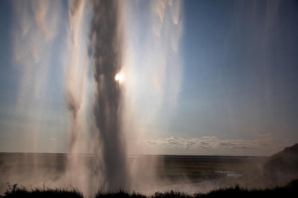 Free Image of A geyser in the sun 