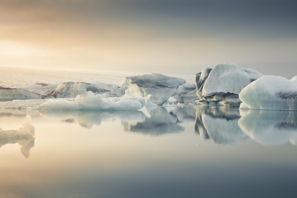 Free Image of Icebergs in the water 