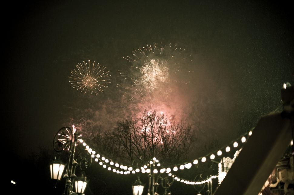 Free Image of Fireworks in the sky 