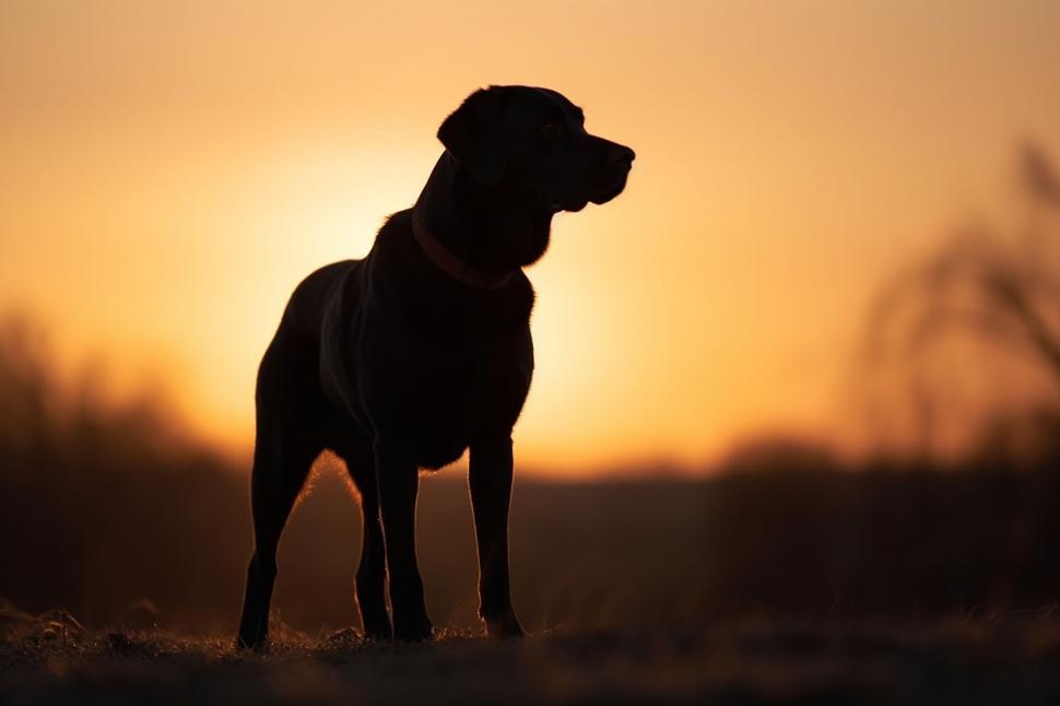 Free Image of A dog standing in the sun 