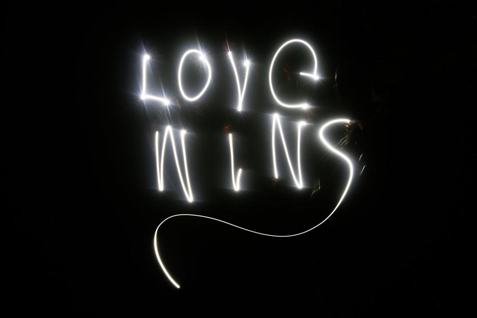 Free Image of A light painting of words 