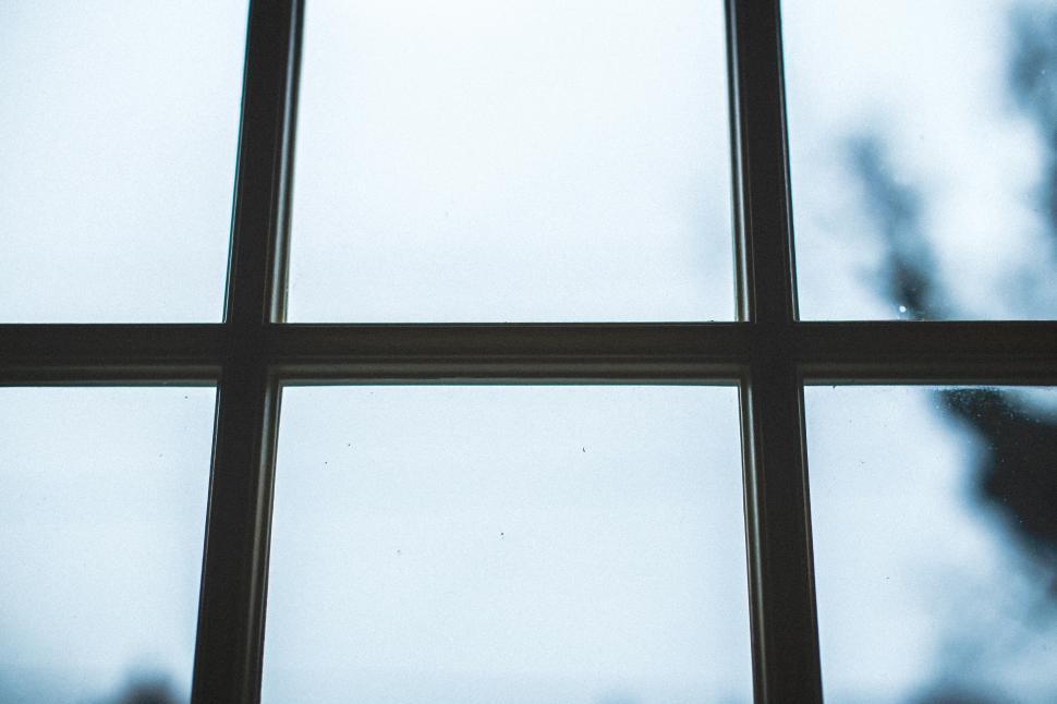 Free Image of A window with a square window pane 