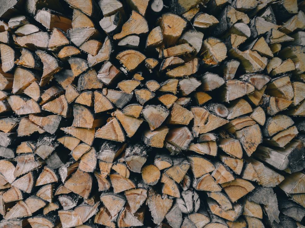 Free Image of A pile of cut wood 