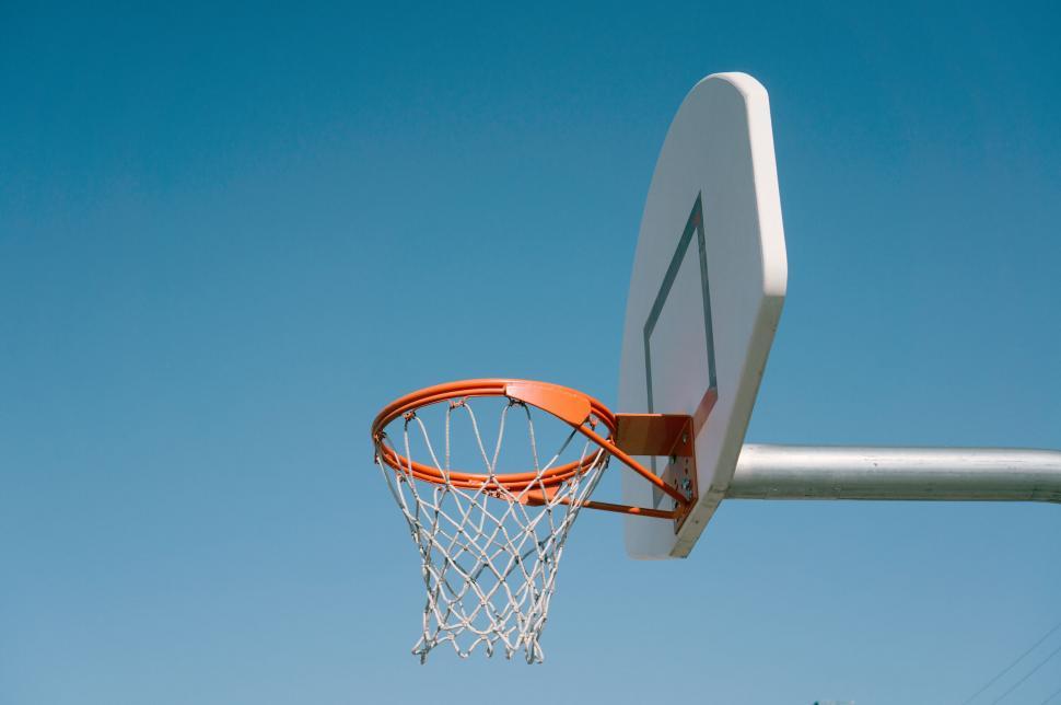 Free Image of A basketball hoop with net 