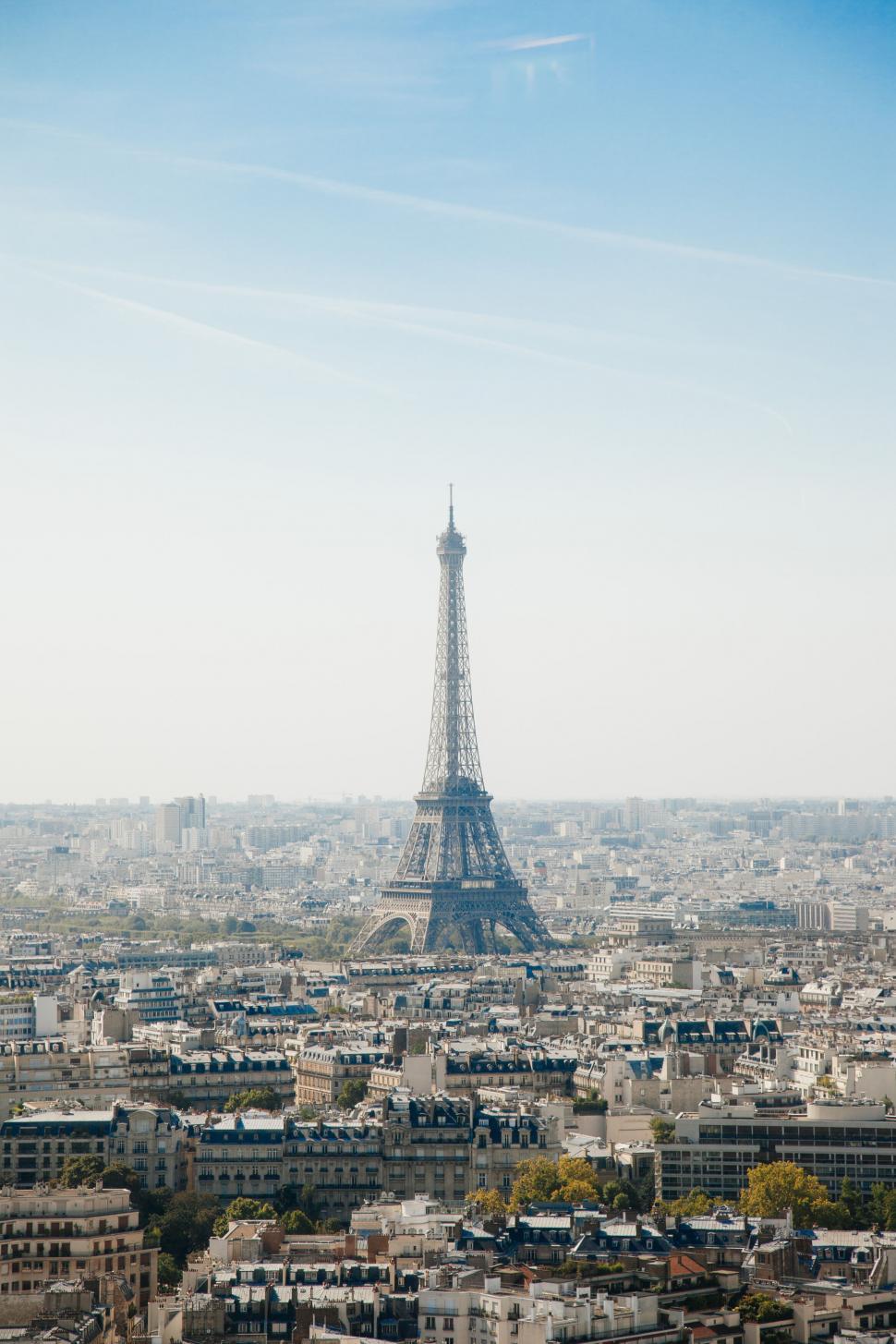 Free Image of The Eiffel Tower rises over Paris, France 