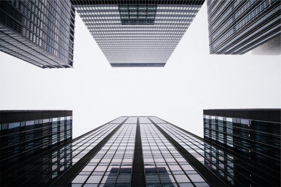 Free Image of Looking up view of a tall building 
