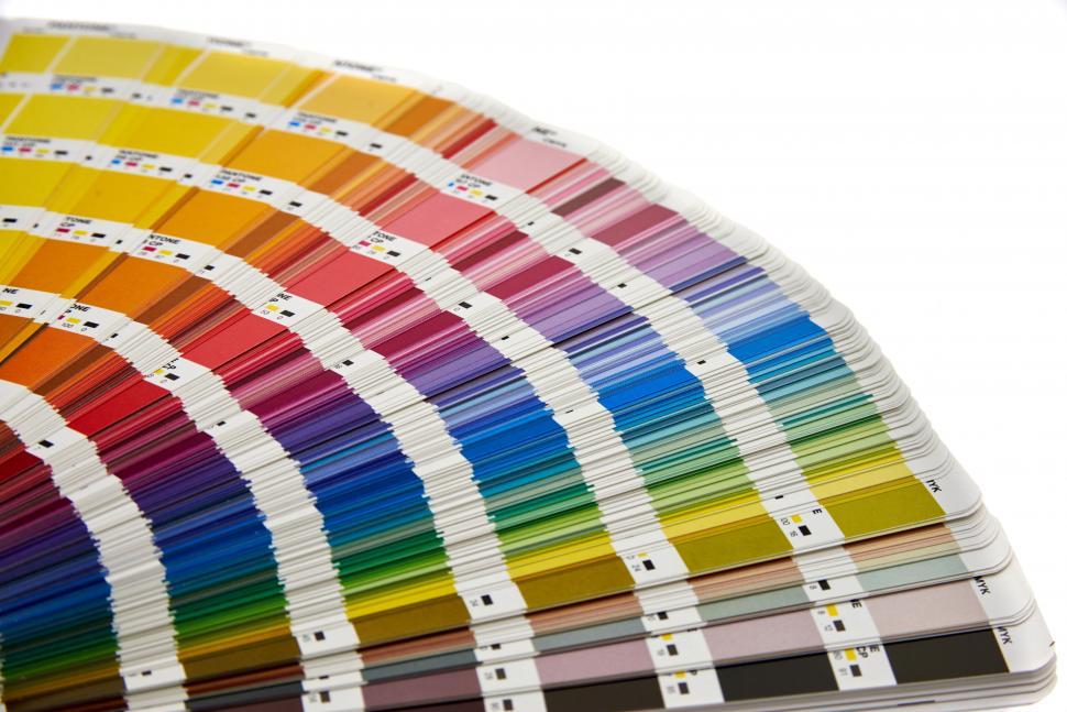 Free Image of A fan of color swatches 
