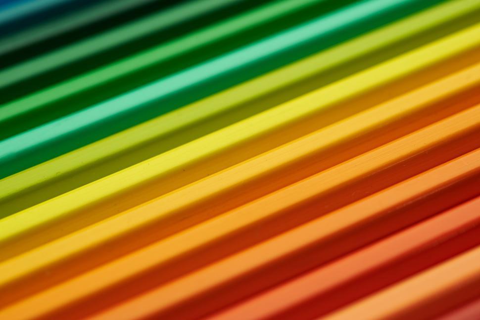 Free Image of A close up of colored pencils 