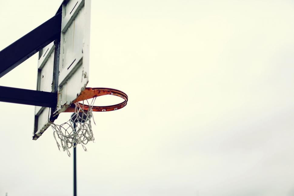 Free Image of A basketball hoop with a net 